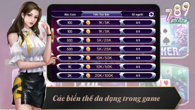 Các biến thể đa dạng trong game