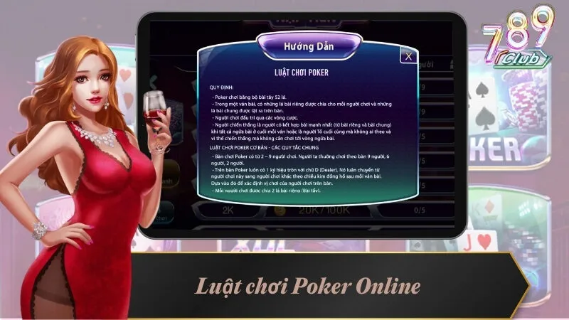 Luật chơi Poker trực tuyến tại sân chơi